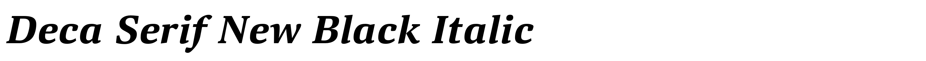 Deca Serif New Black Italic